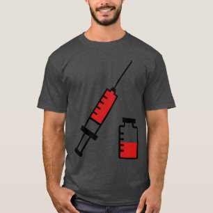 Arzt Spritze Infusion Medizin Krankenhaus Familie T-Shirt