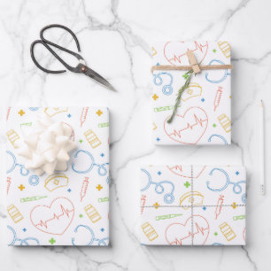 Arzt-Verpackungspapier, Krankenpfleger-Geschenkver Geschenkpapier Set