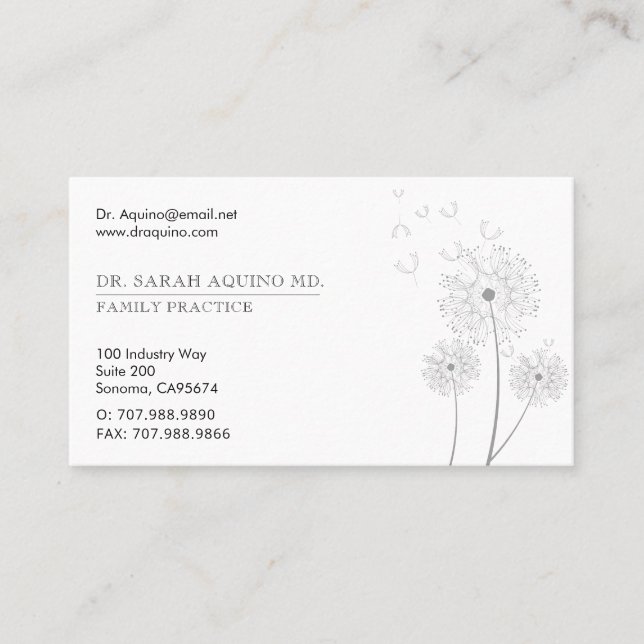 Arzt Visitenkarte (Vorderseite)