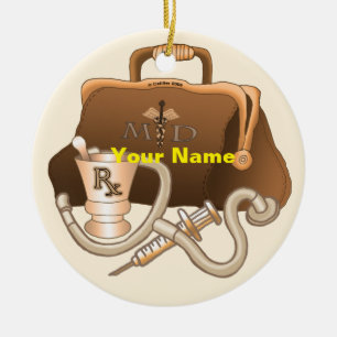 Arztbeutel Keramik Ornament