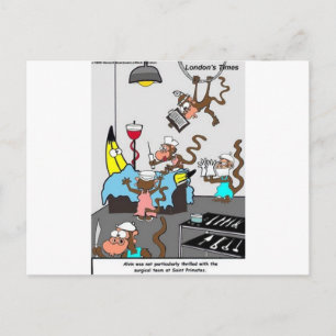 Ärzte, die um lustige Geschenke und T-Shirts herum Postkarte