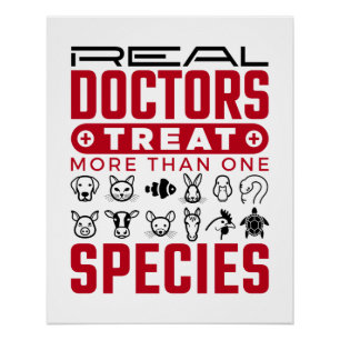 Ärzte Leckerei mehr als eine Tierart Tierarzt Poster