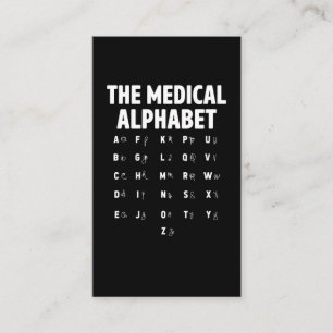 Ärzte Medical Alphabet Funny Nurse Life Visitenkarte