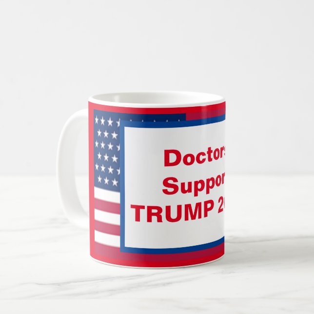 Ärzte unterstützen TRUMP 2024 Kaffeetasse (Vorderseite Links)
