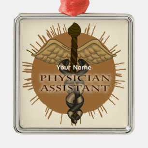 Ärzteassistent Caduceus Ornament Aus Metall