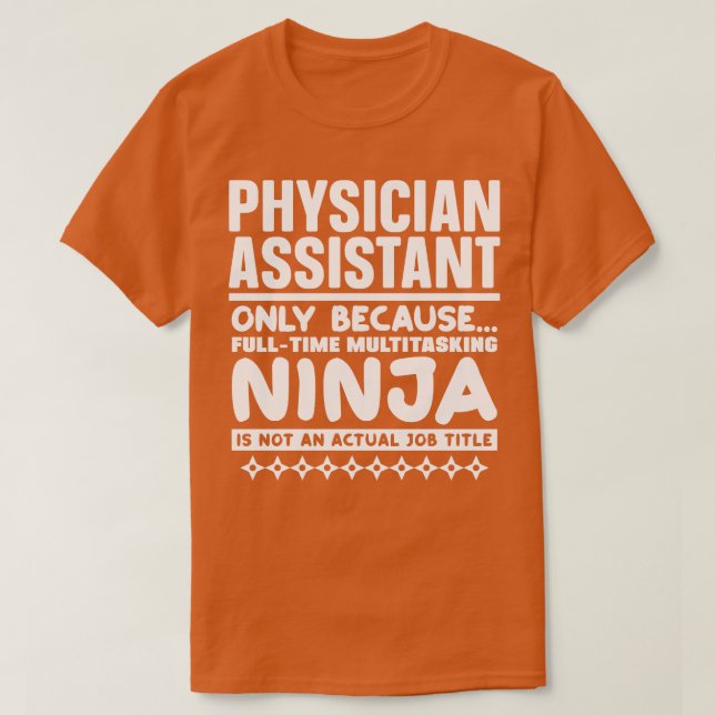 Ärzteassistent Ninja T-Shirt (Design vorne)