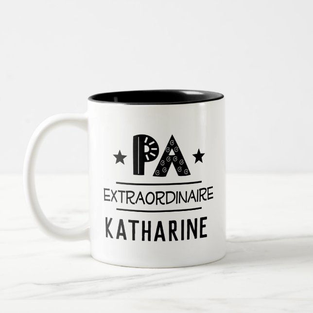 Ärzteassistent PA Geschenkidee Zweifarbige Tasse (Links)