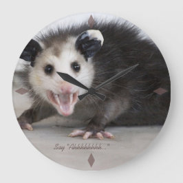 Ärztebüro lustige Opossum-Foto-Wanduhr Große Wanduhr