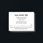 Ärztebüro Schwarz-weiß Ihren nächsten Termin Post-it Klebezettel<br><div class="desc">Es gibt einen Darstellungstext, der bearbeitet werden kann, um den Namen des Arztes oder den Namen der Arztpraxis, die Adresse des Büros und die Telefonnummer anzuzeigen. Ganz unten ist eine Termin-Erinnerung. Es beginnt mit einer Zeile für eine benutzerdefinierte Nachricht (angezeigt: Ihr nächster Termin) Es gibt Abkürzungen für die Tage der...</div>