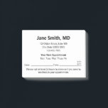 Ärztebüro Schwarz-weiß Ihren nächsten Termin Post-it Klebezettel<br><div class="desc">Es gibt einen Darstellungstext, der bearbeitet werden kann, um den Namen des Arztes oder den Namen der Arztpraxis, die Adresse des Büros und die Telefonnummer anzuzeigen. Ganz unten ist eine Termin-Erinnerung. Es beginnt mit einer Zeile für eine benutzerdefinierte Nachricht (angezeigt: Ihr nächster Termin) Es gibt Abkürzungen für die Tage der...</div>