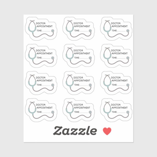 Ärzteernennungsplaner Erinnerung Health Tracker Pl Aufkleber (Blatt)