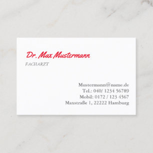 Arztenkarte Visitenkarte