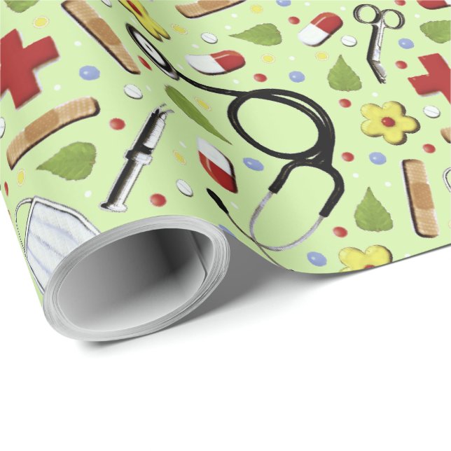 Arztgeschenk Geschenkpapier (Rolleneckpunkt)