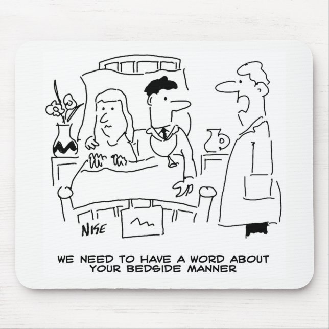 Ärztin Bettwäscherin nicht ganz richtig Mousepad (Vorne)