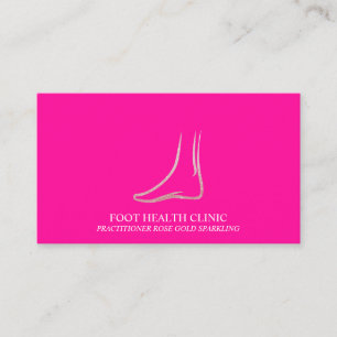 Ärztin für Fußpflege Pink Visitenkarte