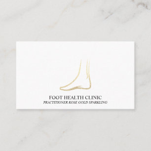 Ärztin für Medizin mit Gold Foot Care Visitenkarte