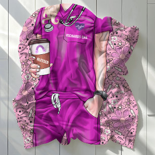 Ärztin für Weiße Krankenschwester in rosa Scheiben Sherpadecke