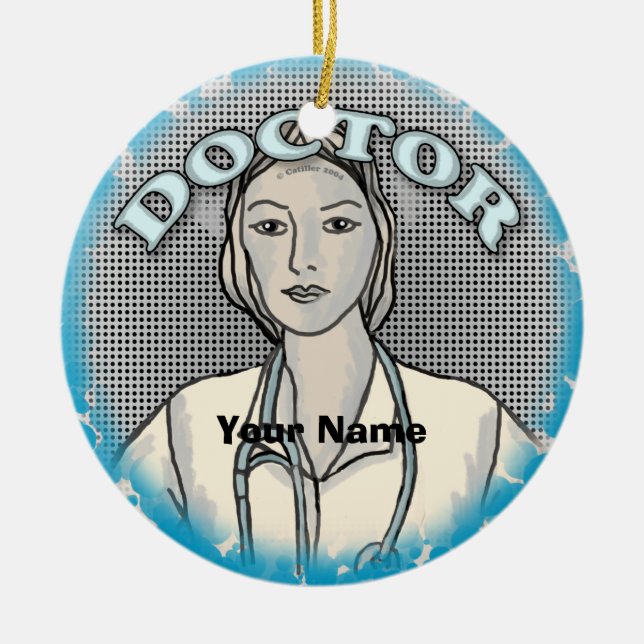 Ärztin Keramik Ornament (Vorne)