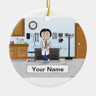 Ärztin Keramikornament