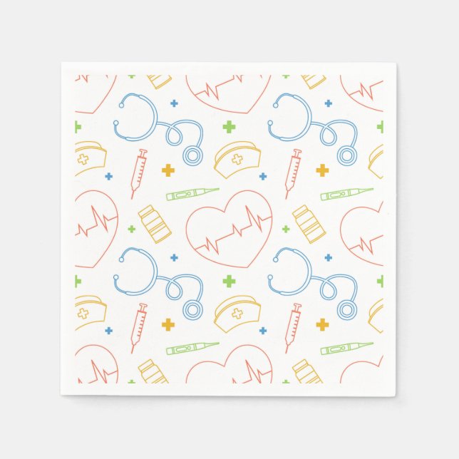 Ärztin Krankenpflegerkrankheit Serviette (Vorderseite)