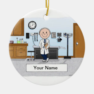 Ärztin, Krankenschwester, Ärztin Assistentin - män Keramik Ornament