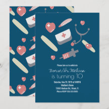 Ärztin Krankenschwester Geburtstagspartei Medizini