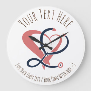 Ärztin, Krankenschwester, paramedizinisch, Geschen Große Wanduhr