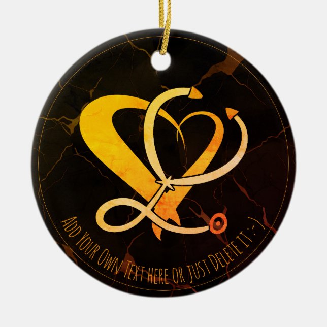 Ärztin, Krankenschwester, paramedizinisch, Geschen Keramik Ornament (Vorne)