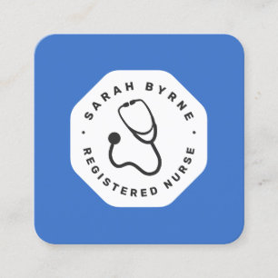 Ärztin oder Krankenschwester Stethoscope Business  Quadratische Visitenkarte