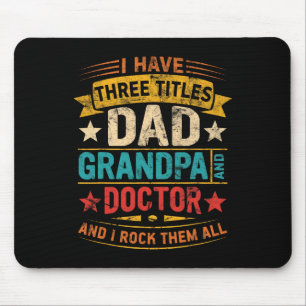 Ärztin Opa for Men Funny Doctor Vater Vathers Da Mousepad