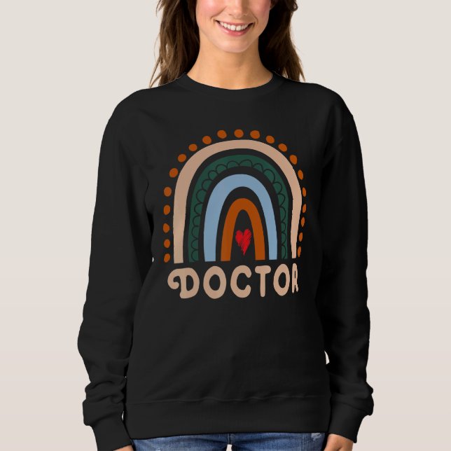 Ärztin Rainbow Niedliche Wertschätzung essenzielle Sweatshirt (Vorderseite)