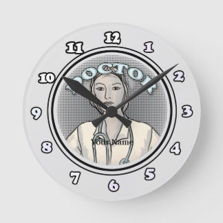 Ärztin Runde Wanduhr