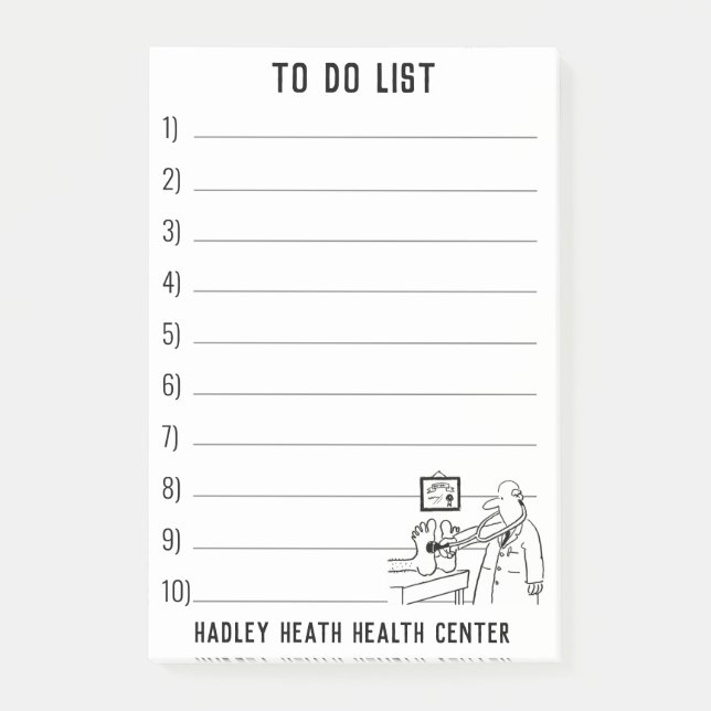 Ärztliche Ärzte Gesundheitszentrum für PersonalIse Post-it Klebezettel (Vorderseite)