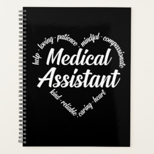 Ärztliche Assistentin Herz-Word Cloud Planer