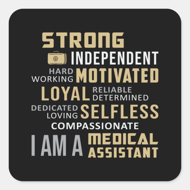 Ärztliche Assistenzärzte Doktor Nurse Funny Quadratischer Aufkleber (Vorderseite)