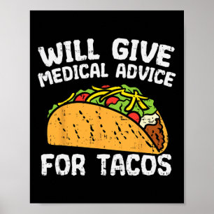 Ärztliche Beratung für Tacos Mexican Cinco de Mayo Poster