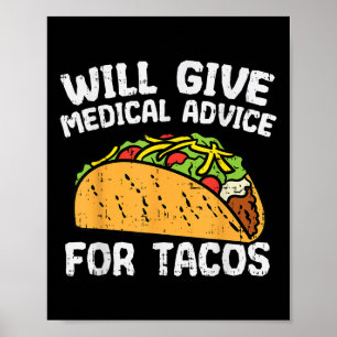 Ärztliche Beratung für Tacos Mexican Cinco de Mayo Poster