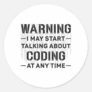 Ärztliche Coder-Warnung: Ich kann mit dem Codieren Runder Aufkleber