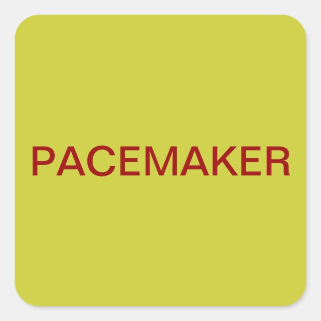 Ärztliche Diagramm-Labels für Schrittmacher Quadratischer Aufkleber (Vorderseite)