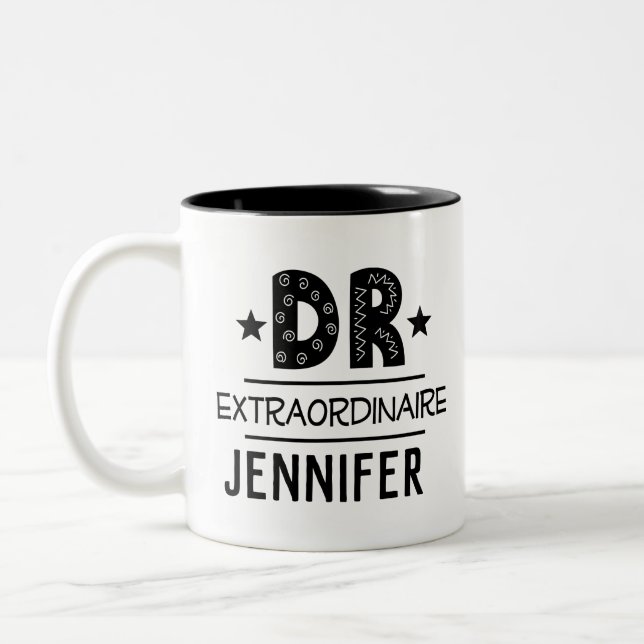 Ärztliche Geschenke Dr. Wertschätzung anwesend Zweifarbige Tasse (Links)