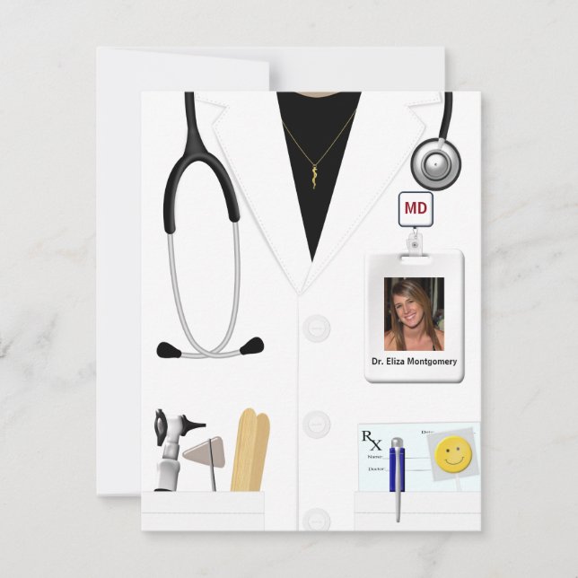 Ärztliche Graduierungspartei Einladung (Vorderseite)