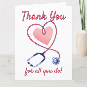 Ärztliche Herz Stethoskop Krankenpflege Krankenpfl Dankeskarte