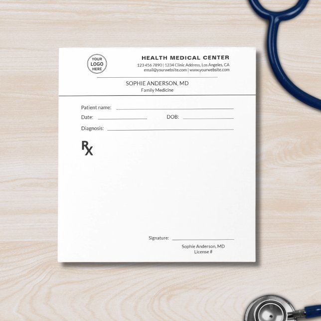Ärztliche Klinik Rezept Notizblock (Medical Clinic Doctor Prescription Notepad)