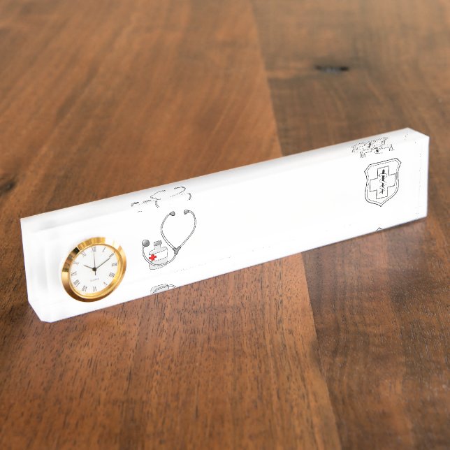 Ärztliche Krankenanstalt Zuhause Art Namensplakette (Seite)