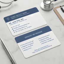 Ärztliche Medizinische Klinik Minimalistisch Navy 