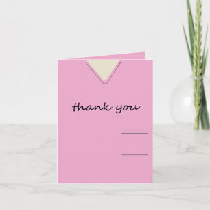 Ärztliche Untersuchungen Krankenpflege Rosa Custom Dankeskarte