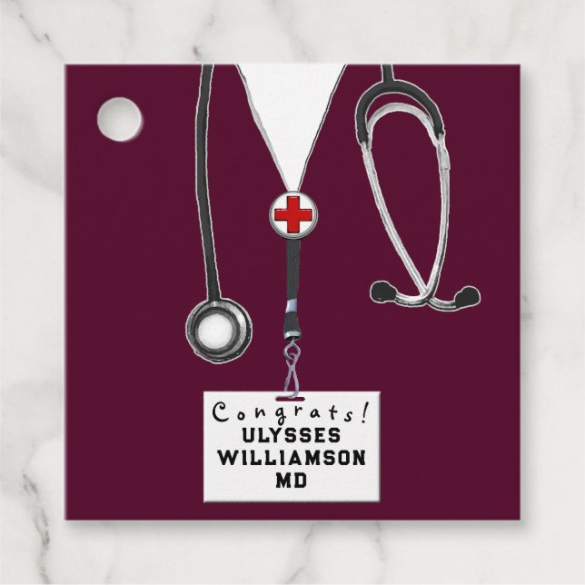 Ärztlicher Abschluss Geschenkanhänger (Vorderseite)