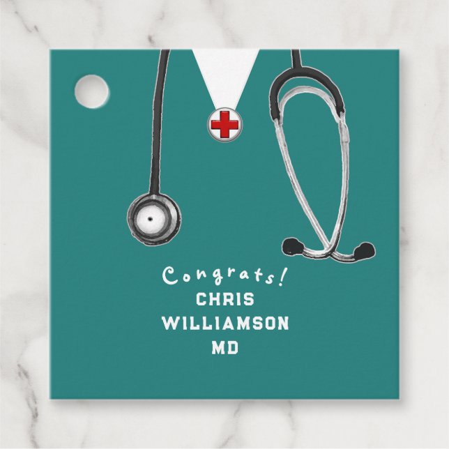 Ärztlicher Abschluss Geschenkanhänger (Vorderseite)