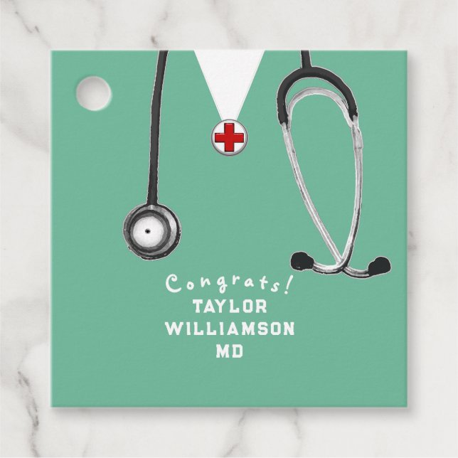 Ärztlicher Abschluss Geschenkanhänger (Vorderseite)