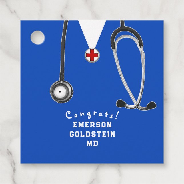 Ärztlicher Abschluss Geschenkanhänger (Vorderseite)